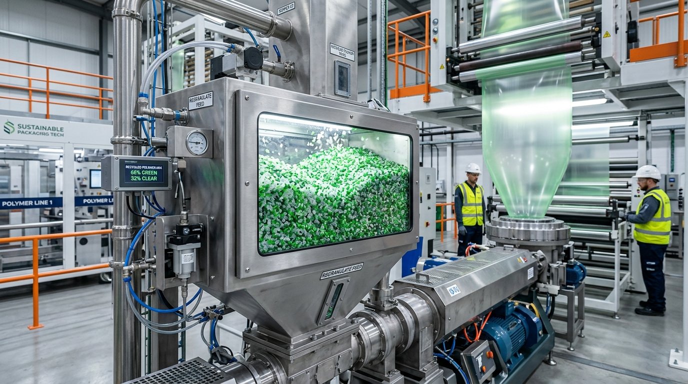 Closed-loop polymer recycling and regranulation line at Unique Poly